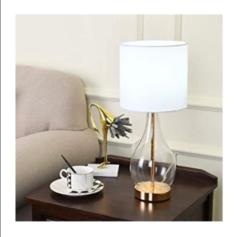 Popity home Clear Glass Table Lamp